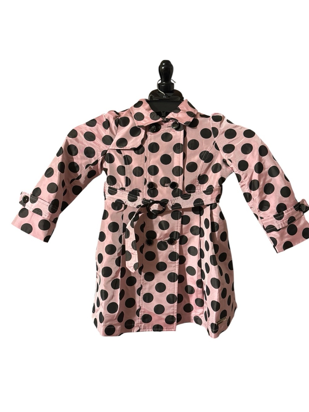 Roberta di Camerino Pink Polka Dot Trench Coat for Kids